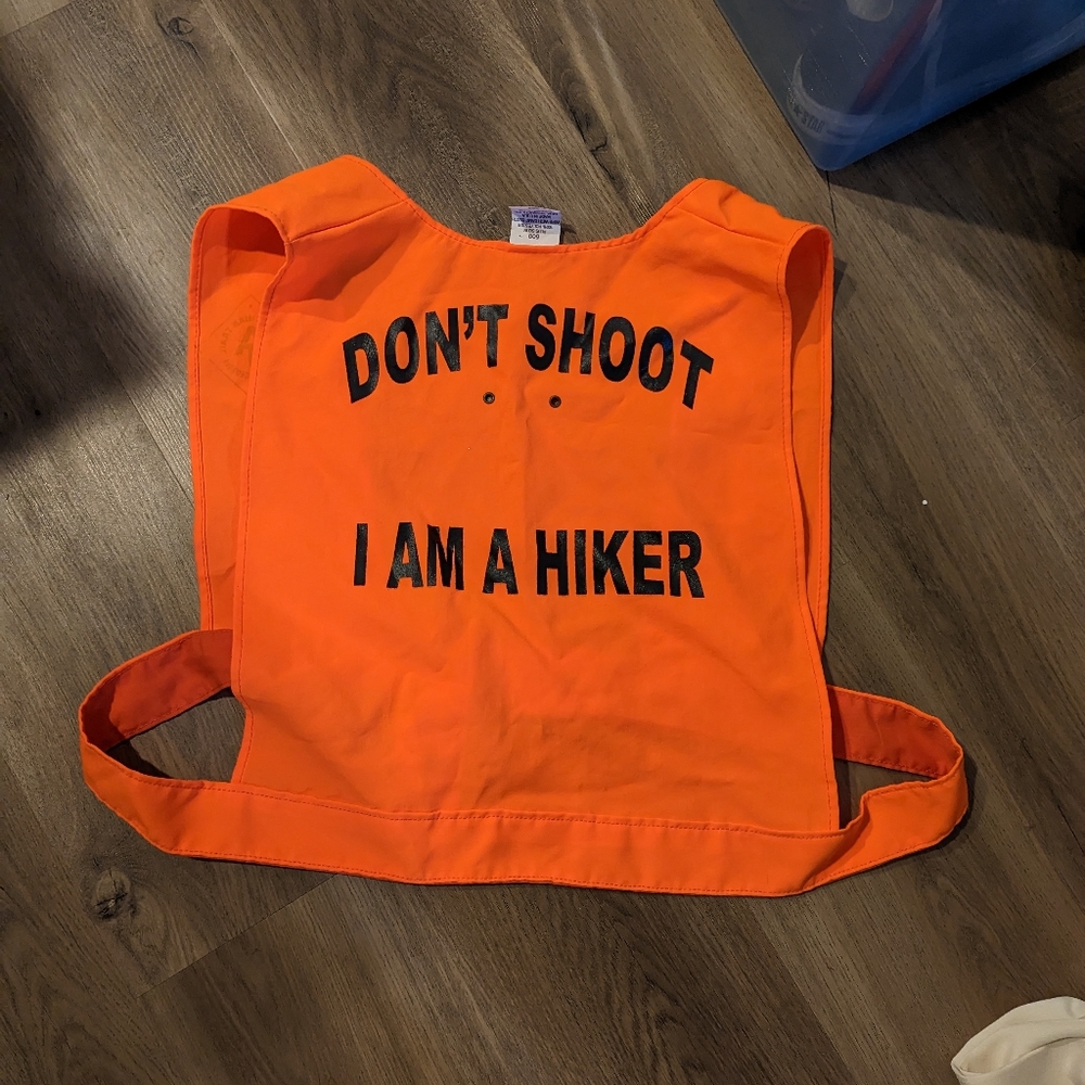 Neon orange hi-vis AT hiking vest